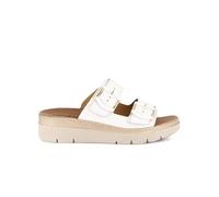 Grunland Moll CE0773 - Chanclas de sandalia de piel, Color blanco., 41 EU