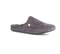 Grunland Ormi CI3065 B5 - Chanclas de casa para la habitación de invierno de tela para hombre con suela antideslizante flexible - Gris 41
