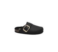 Grunland Sara CB0794 - Chanclas de punta cerrada de invierno con hebilla grande, Negro , 35 EU