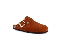 Grunland Sara CB2000 - Chanclas de lana para mujer, color negro, cuero, 39 EU