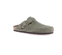 Grunland Sara CB2000 - Chanclas de lana para mujer, color negro, verde oliva, 38 EU