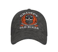 Gruñón Nunca Es Feliz A Menos Que Conduzca Un Viejo Motociclista Hombre Mujer Protección Solar Gorras Moda Sombrero-Papá Clásica Gorra-Deportiva para Trucker Deportes Ciclismo