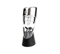 Grunwerg AER3/BB Aperiti Barware-Aireador de Vino con Tiempo de oxidación Ajustable, Alternativa al decantador con aireación de 1 a 6 Horas en un Instante, Acero Inoxidable, Negro