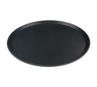 Grunwerg Bandeja Super Plastic Engomada, Redonda, Antideslizante, Diámetro 45cm, Negra