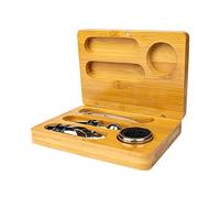 Grunwerg Classic Design - Juego de vino (4 piezas, en caja de presentación de bambú)