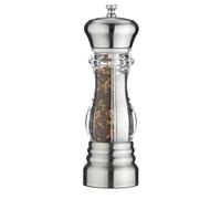 Grunwerg DM-809S Molinillo Doble para Sal y Pimienta, Acero Inoxidable, Plateado