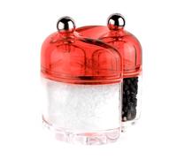 Grunwerg Gmill Condimates Juego de Salero y Pimentero de Acrílico, 10 cm, Fácil de Rellenar, Rojo