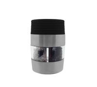 Grunwerg Molino de sal y pimienta 2 en 1, acrílico, transparente, acero, negro