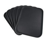 Grunwerg Non-Slip Rectangular Food Tray with High Grip Rubber Surface, 45 x 35cm, Pack of 6