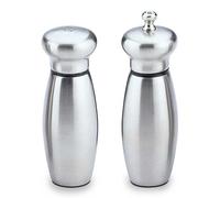 Grunwerg SS-9940S Salero y Pimentero de 2 Piezas, Acero Inoxidable, 15cm, Acabado Satinado