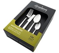 Grunwerg Westminster 24-delig bestek, 18/10 roestvrij staal, 6 x tafelvorken, tafelmessen, theelepels, dessertlepels