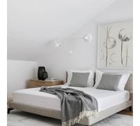 GRUPA Arigato Aplique de pared de 2 luces, 70 cm, blanca