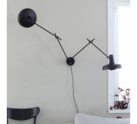 GRUPA Arigato Aplique de pared de 2 luces, 70 cm, negra