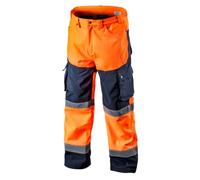 Grupa Topex Orange His Vis - Pantalones de trabajo impermeables y resistentes al viento, forro polar