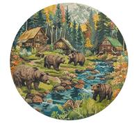 Grupo AdorableLittle Bears 195 Piezas Puzzle Animal-Shaped para Adultos Y Niños Puzzle Niños Desafiante Educativo Portátil con Tapete Regalo Ideal Interacción 195 PCS