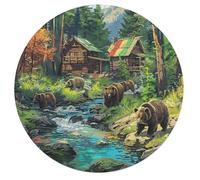 Grupo AdorableLittle Bears 68 Piezas Puzzle Animal-Shaped para Adultos Y Niños Puzzle Niños Desafiante Educativo Portátil con Tapete Regalo Ideal Interacción 68 PCS