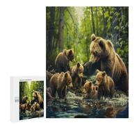 Grupo AdorableLittle Bears Puzzle 500 Piezas Portátil 3D FamiliarEstera Rompecabezas para Adultos Y Niñas A 14 Años DIY Creativo Aliviar Estrés Decoración Hogar 500 PCS