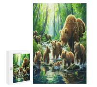 Grupo AdorableLittle Bears Puzzles 1000 Piezas Hogar Decoración 3DObra De Arte Rompecabezas para Adultos A 14 Años DIY Creativo Aliviar Estrés Familiar 1000 PCS