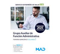 GRUPO AUXILIAR FUNCION ADMINISTRATIVA TEMARIO 3 EXTREMADURA | Aa.vv.