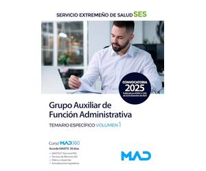 GRUPO AUXILIAR FUNCION ADMINISTRATIVA TEMARIO ESPECIFICO 1