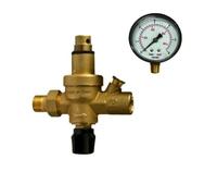 Grupo de alimentación de carga automática de 1/2" con manómetro para sistemas de circuito cerrado, funcionamiento por pistón.