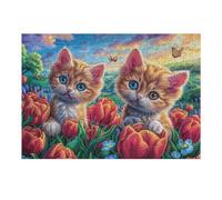 Grupo de Ángeles en Las Nubes Puzzle 300 Piezas Cartón Grueso para Principiantes Flores Arcoíris bajo el Cielo Estrellado Ejercicio Mental Relajante Ocio Creativo Casa Regalo Creativo 300 PCS