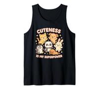 Grupo de Animales Kawaii - La ternura es mi Superpoder Camiseta sin Mangas