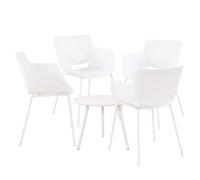 Grupo de asientos berena plástico blanco 158x158x80 cm