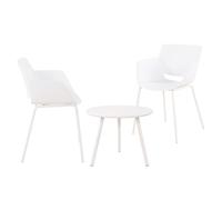 Grupo de asientos berena plástico blanco 50x158x80 cm