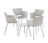 Grupo de asientos berena plástico gris claro 158x158x80 cm