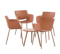 Grupo de asientos berena plástico terracota 158x158x80 cm