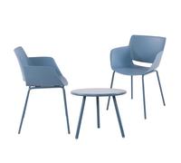 Grupo de asientos minota plástico azul 60x168x80 cm