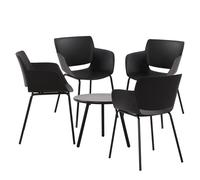 Grupo de asientos minota plástico negro 168x168x80 cm