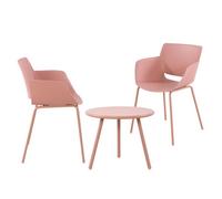 Grupo de asientos minota plástico rosado 60x168x80 cm