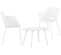 Grupo de asientos velvena plástico blanco 153x80x80 cm