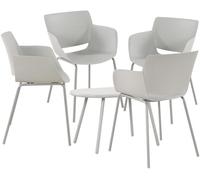 Grupo de asientos velvena plástico gris claro 153x188x80 cm