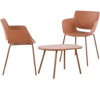 Grupo de asientos velvena plástico terracota 153x80x80 cm