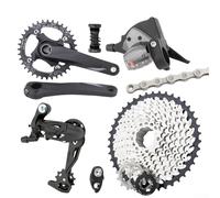 Grupo de bicicleta de montaña de 10 velocidades con bielas huecas, casete 42T y componentes de cambio precisos para conducción todoterreno y senderos (36Tchainring)