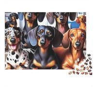Grupo de Dachshund Puzzle de 1000 Piezas Papel para Adultos Varios Perros Juego de Puzzle 1000 Piezas Relajación Regalo 70x50cm/1000pcs