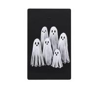Grupo de lindos fantasmas blancos de una sola palanca en blanco para interruptor de luz decorativa 1 banda para cocina, cuarto de baño, tamaño 11,4 x 7 cm