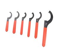 Grupo de llaves de gancho con forma arqueada para un agarre seguro en sujetadores redondos, fuerza y precisión, fijaciones mecánicas, juego de fontanería