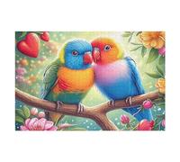 Grupo de Loros en Rama Puzzle 1000 Piezas Regalo Familiar Bestias fantásticas Rompecabezas 3D Obra De Arte para Hombres Y Mujeres DIY Creativo Aliviar Estrés 1000 PCS