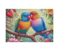 Grupo de Loros en Rama Puzzle 300 Piezas Obra De Arte Familiar Coleccionable Bestias fantásticas Rompecabezas 3D para Hombres Y Mujeres Juguete Educativo Desafío Intelectual 300 PCS