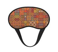 Grupo de máscaras opacas para dormir con estampado geométrico marroquí, cubierta de ojos para dormir de lado, comodidad suave, perfecta para viajes, meditación