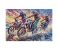 Grupo de Pilotos de Motocross Montaña Aventura Salvaje Puzzle 300 Piezas para Adultos Agradable Divertido Y Creativo Ocio Y Momentos Libres 300 PCS（40x28cm）