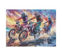 Grupo de Pilotos de Motocross Montaña Aventura Salvaje Puzzle 500 Piezas para Adultos Agradable Divertido Y Creativo Hobby Y Ocio En Casa 500 PCS（52×38cm）
