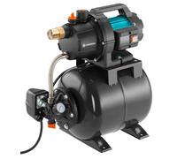 Gardena Pressure Tank Unit 3700/4: Bomba para suministro de agua doméstica con depósito de 19l, membrana de EPDM e insertos roscados de latón, caudal de 3.700 l/h, motor de 800 W (09023-20)