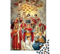 Grupo de Santos Cristianos Puzzle de 1000 Piezas para Adultos: Coro Navideño Tradicional Juego Familiar Divertido y Desafiante y Gran Idea de Regalo 38x26cm/1000 Piezas