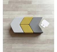 Grupo de sofás triangulares para instituciones de formación, escuelas y áreas de recepción de empresas, ideal para oficinas y espacios de relajación