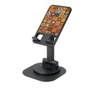 Grupo de soporte geométrico marroquí para teléfono celular, ángulo de altura ajustable, giratorio de 360°, soporte portátil plegable para teléfono de escritorio, accesorios de oficina, compatible con
